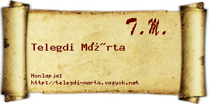 Telegdi Márta névjegykártya