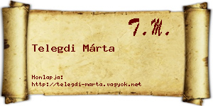 Telegdi Márta névjegykártya