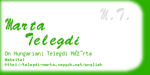 marta telegdi business card